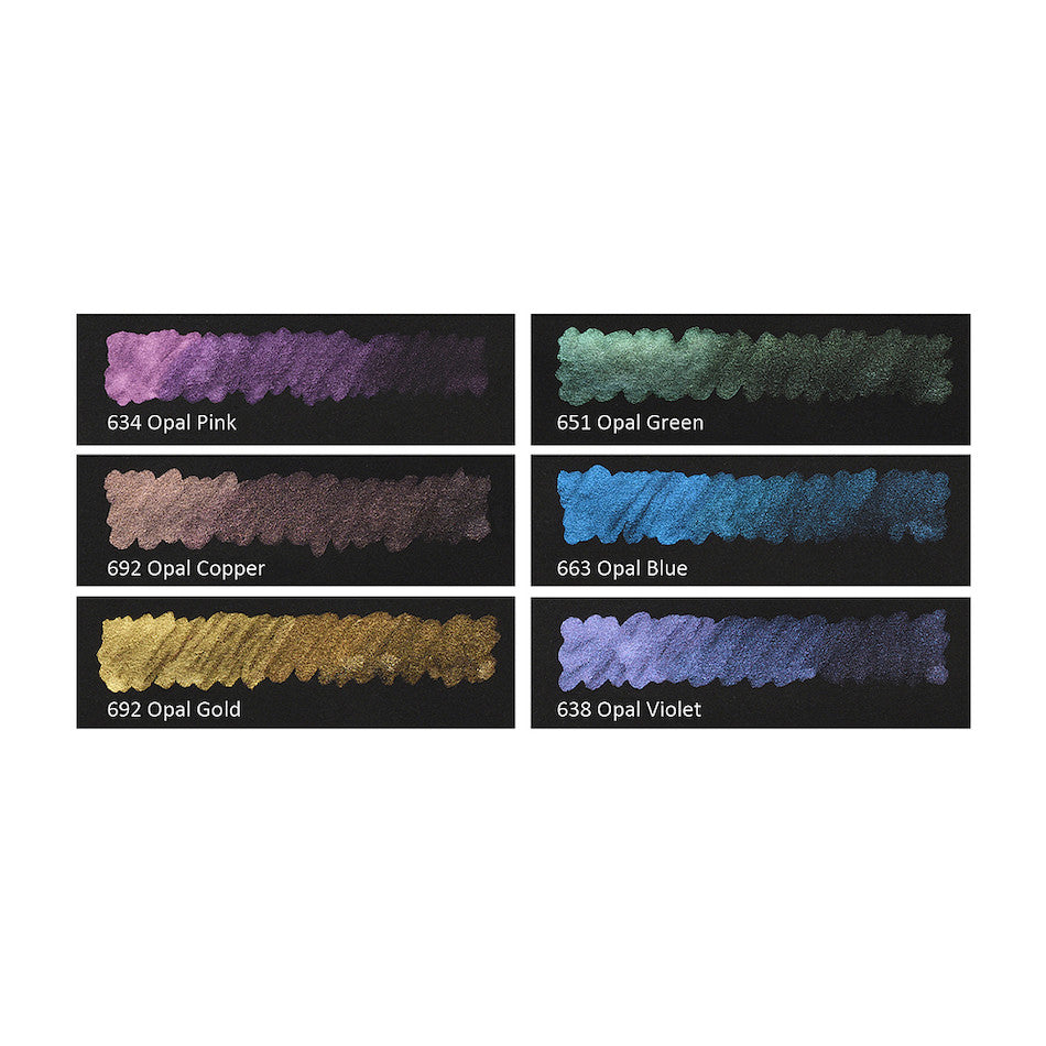 Kuretake Gansai Tambi Watercolour Paint Opal Colours Set of 6 by Kuretake at Cult Pens