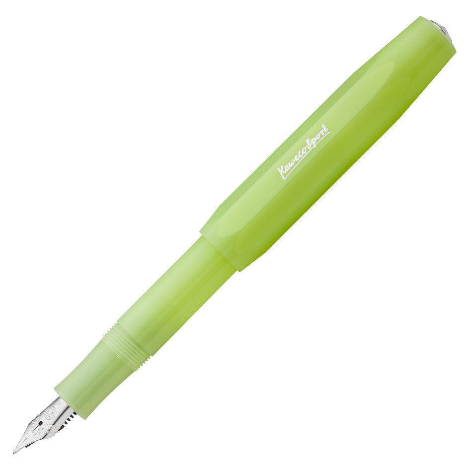 Kaweco Frosted Sport Fountain Pen Fine Lime by Kaweco at Cult Pens