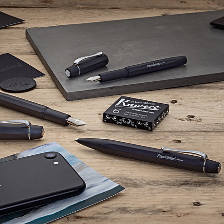 Kaweco Original Ballpoint Pen Black Chrome by Kaweco at Cult Pens