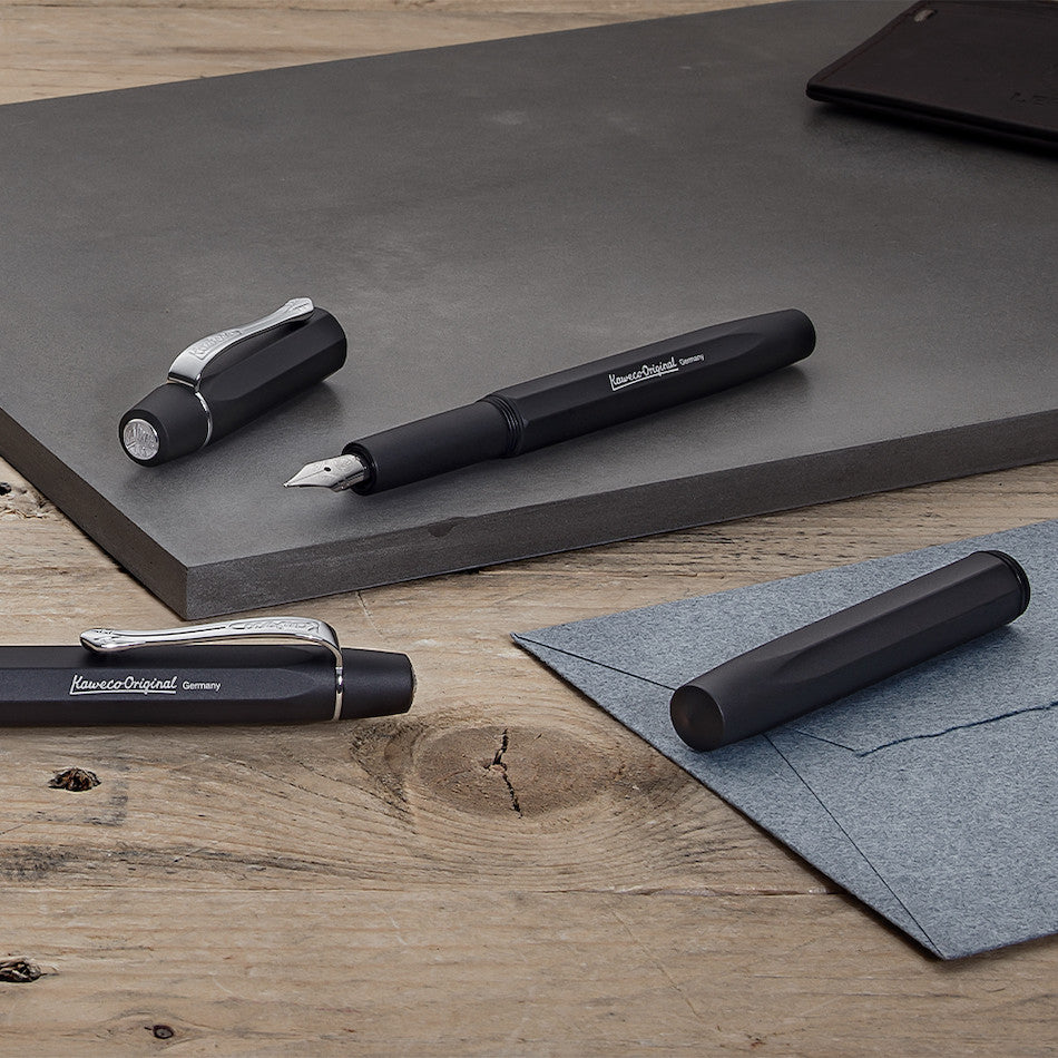 Kaweco Original Fountain Pen Black Chrome 060 by Kaweco at Cult Pens