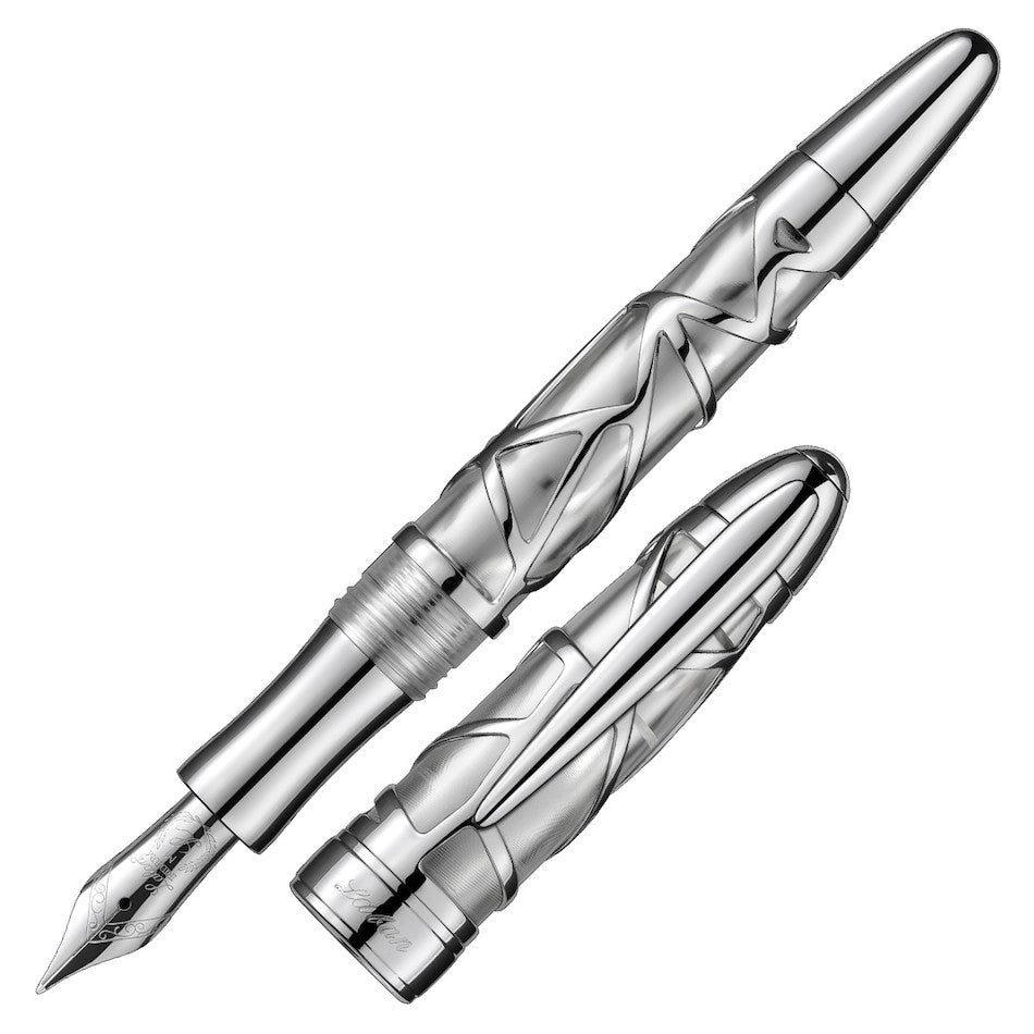Laban Skeleton Fountain Pen Silver by Laban at Cult Pens
