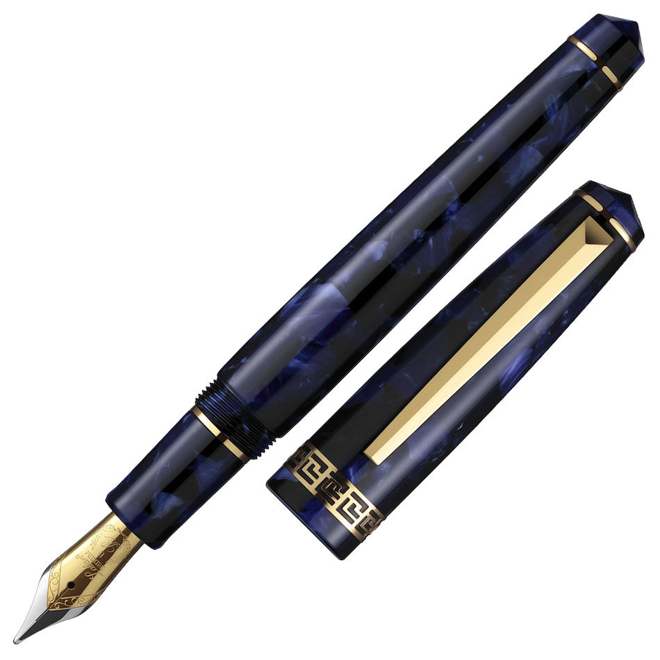 Laban Rosa Fountain Pen Blue Marble by Laban at Cult Pens