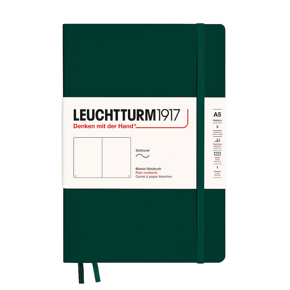 LEUCHTTURM1917 Softcover Notebook Medium Forest Green by LEUCHTTURM1917 at Cult Pens