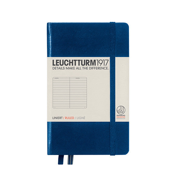 LEUCHTTURM1917 Hardcover Notebook Pocket Navy by LEUCHTTURM1917 at Cult Pens