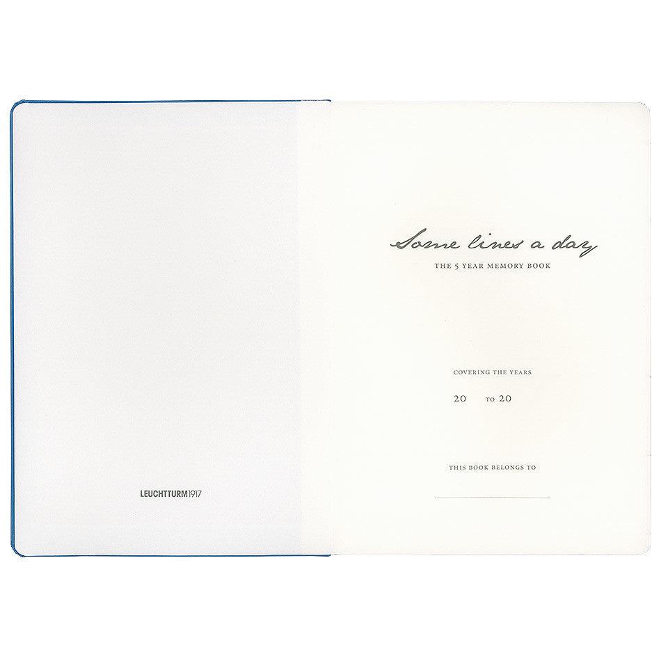 LEUCHTTURM1917 Some Lines a Day Five Year Memory Book Black by LEUCHTTURM1917 at Cult Pens