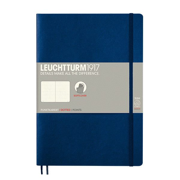 LEUCHTTURM1917 Softcover Notebook B5 Navy by LEUCHTTURM1917 at Cult Pens