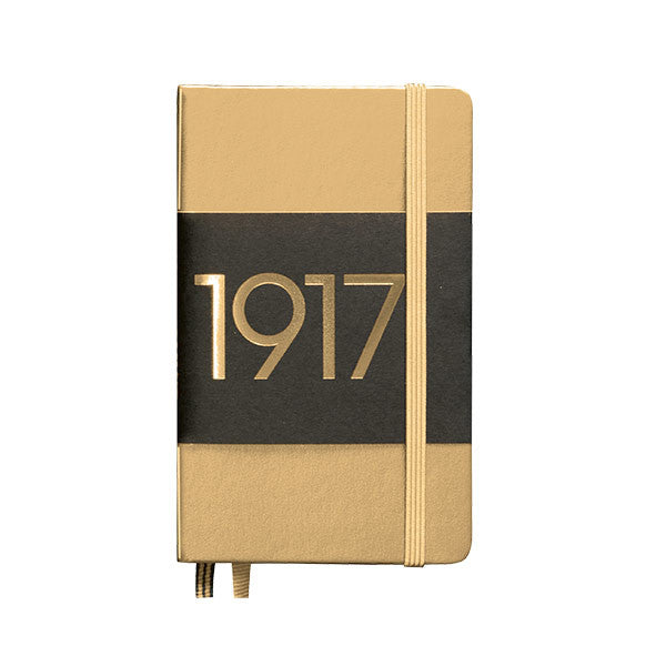 LEUCHTTURM1917 Hardcover Notebook Pocket 1917 Metallic Edition Gold by LEUCHTTURM1917 at Cult Pens