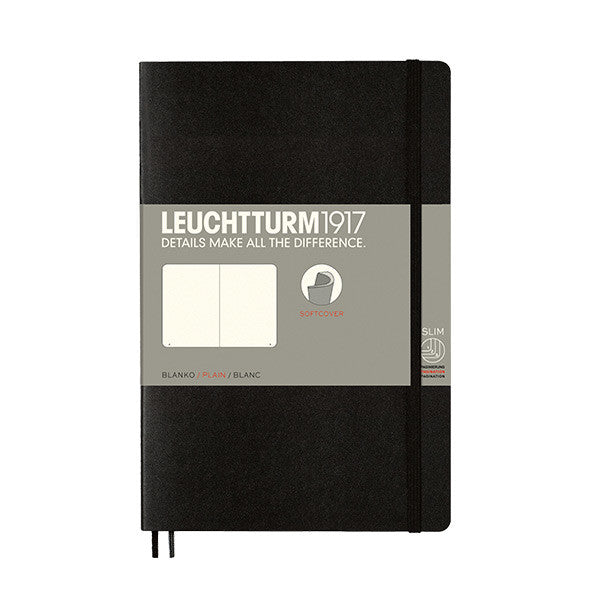LEUCHTTURM1917 Softcover Notebook B6+ Black by LEUCHTTURM1917 at Cult Pens