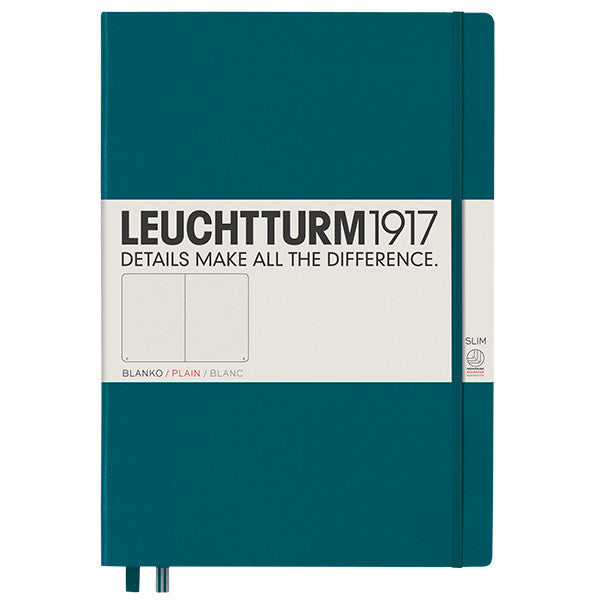 LEUCHTTURM1917 Hardcover Notebook Master Slim Pacific Green by LEUCHTTURM1917 at Cult Pens