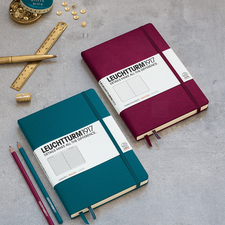 LEUCHTTURM1917 Hardcover Notebook Master Slim Pacific Green by LEUCHTTURM1917 at Cult Pens