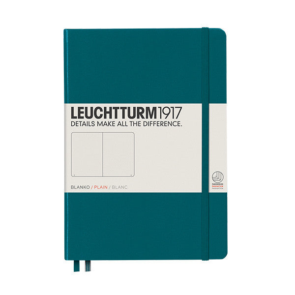 LEUCHTTURM1917 Hardcover Notebook Medium Pacific Green by LEUCHTTURM1917 at Cult Pens