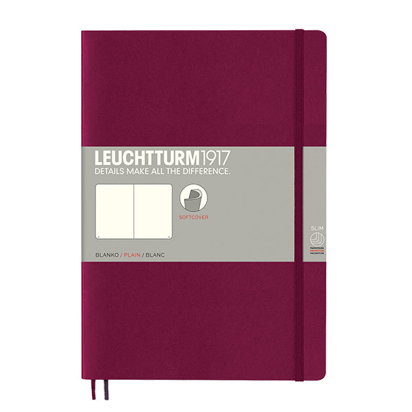LEUCHTTURM1917 Softcover Notebook B5 Port Red by LEUCHTTURM1917 at Cult Pens