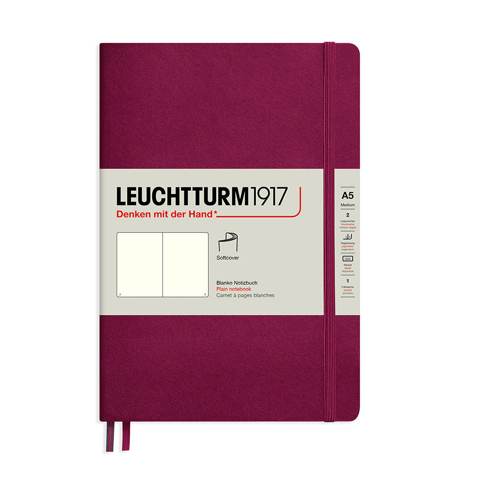 LEUCHTTURM1917 Softcover Notebook Medium Port Red by LEUCHTTURM1917 at Cult Pens