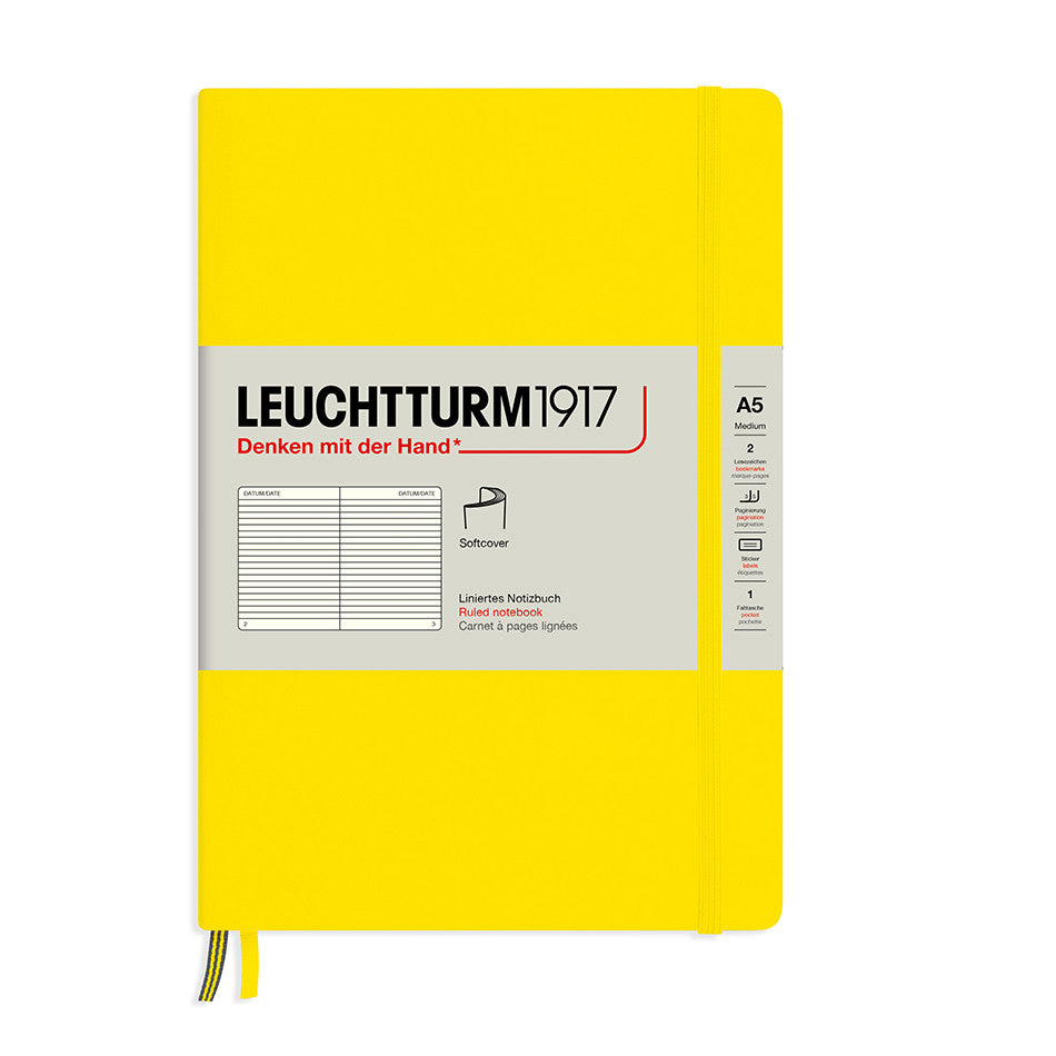 LEUCHTTURM1917 Softcover Notebook Medium Lemon by LEUCHTTURM1917 at Cult Pens