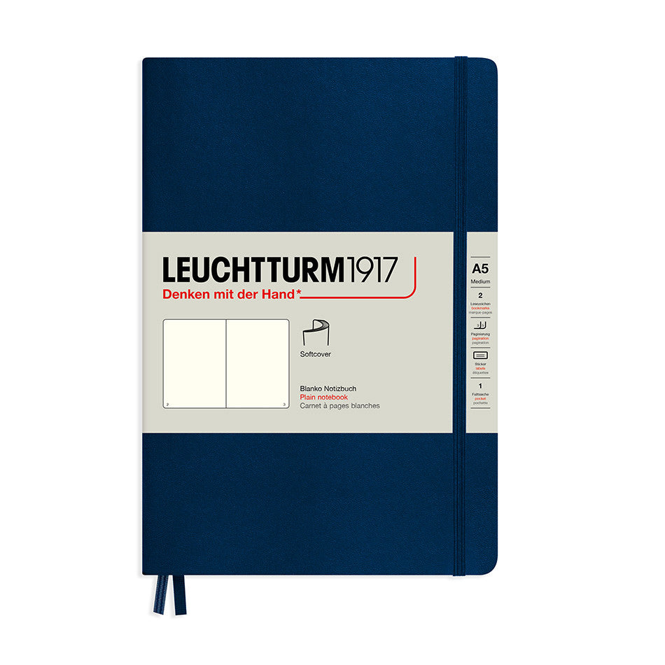 LEUCHTTURM1917 Softcover Notebook Medium Navy by LEUCHTTURM1917 at Cult Pens