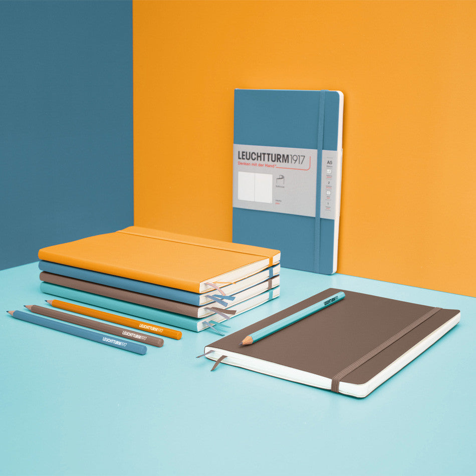 LEUCHTTURM1917 Softcover Medium Notebook Stone Blue by LEUCHTTURM1917 at Cult Pens