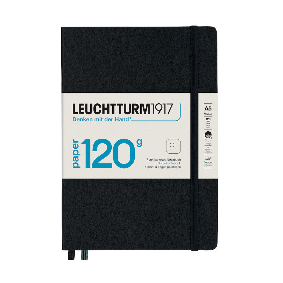LEUCHTTURM1917 120g Notebook Edition Medium Black by LEUCHTTURM1917 at Cult Pens