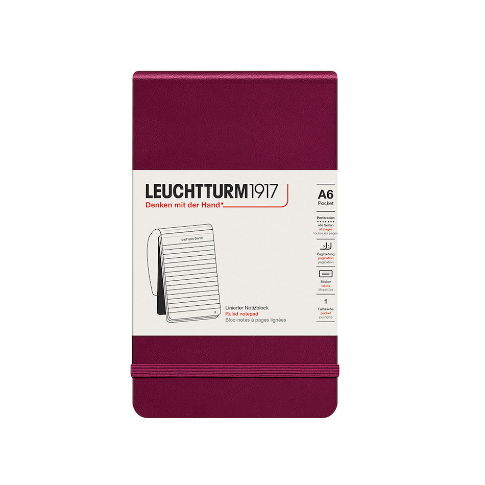 LEUCHTTURM1917 Reporter Notepad Port Red by LEUCHTTURM1917 at Cult Pens