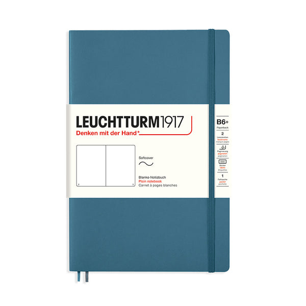 LEUCHTTURM1917 Softcover Notebook B6+ Stone Blue