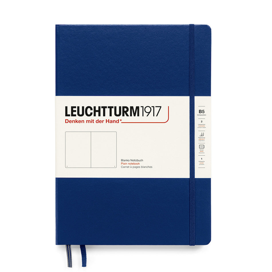 LEUCHTTURM1917 Hardcover Notebook B5 Navy by LEUCHTTURM1917 at Cult Pens