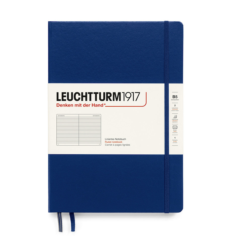 LEUCHTTURM1917 Hardcover Notebook B5 Navy by LEUCHTTURM1917 at Cult Pens