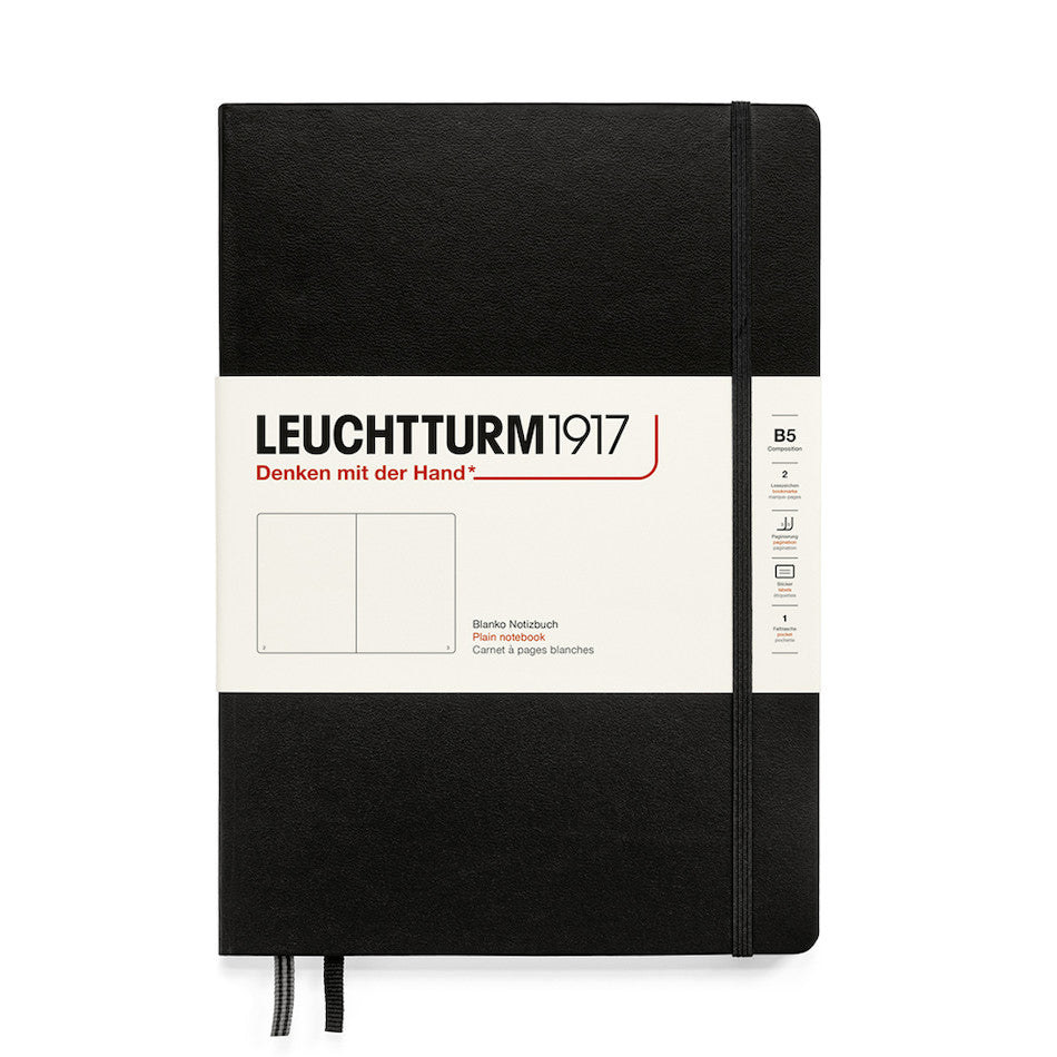 LEUCHTTURM1917 Hardcover Notebook B5 Black by LEUCHTTURM1917 at Cult Pens
