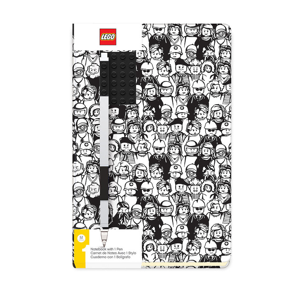 LEGO 2.0 Journal Minifigure Brick 4x6 Black with Gel Pen Black by LEGO at Cult Pens
