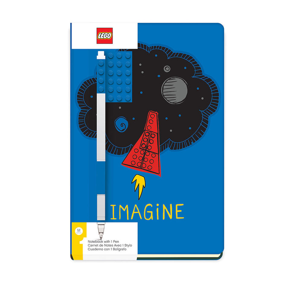 LEGO 2.0 Journal Imagine Brick 4x6 Blue with Blue Gel Pen by LEGO at Cult Pens