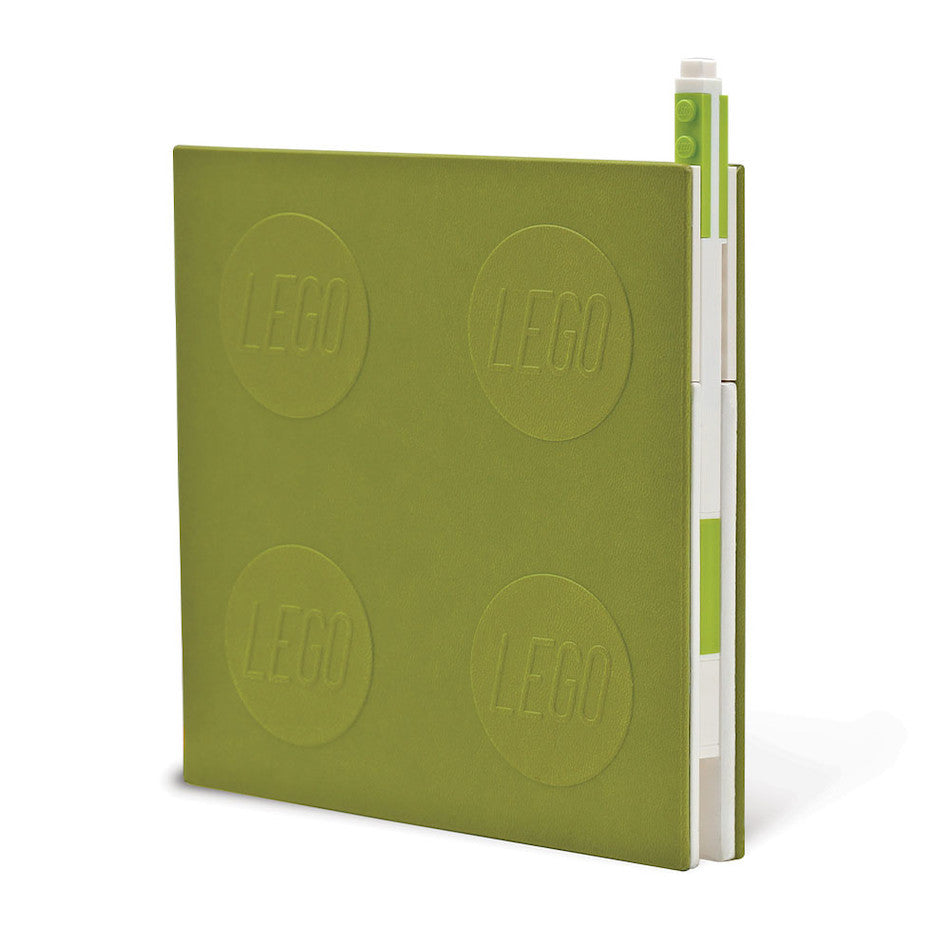 Lego 2.0 Locking Notebook with Gel Pen - Lime