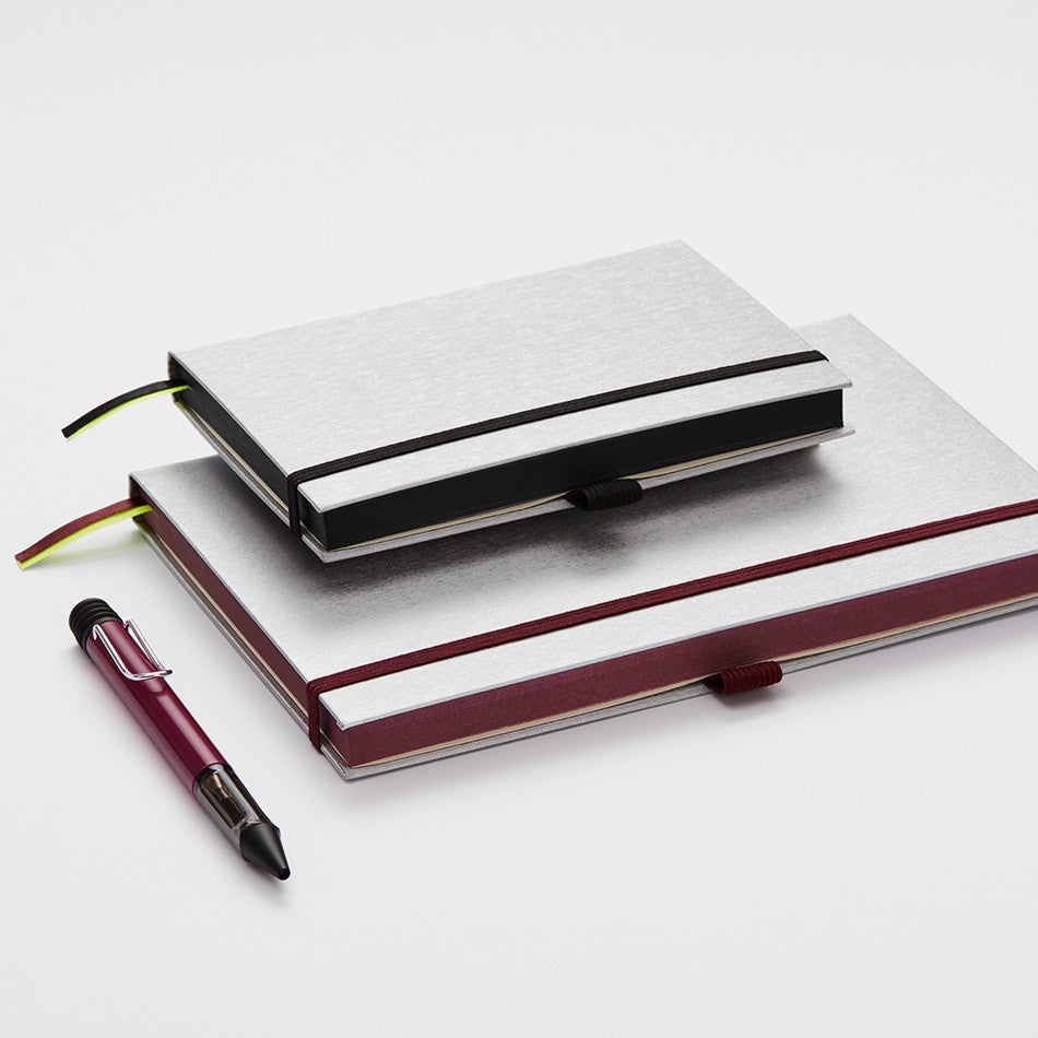 LAMY paper Notebook Hardcover A5 Black Purple Trim by LAMY at Cult Pens