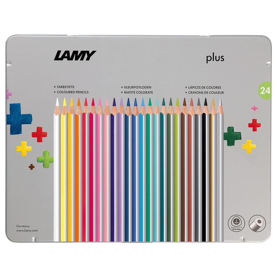 LAMY plus Coloured Pencils Tin of 24 by LAMY at Cult Pens