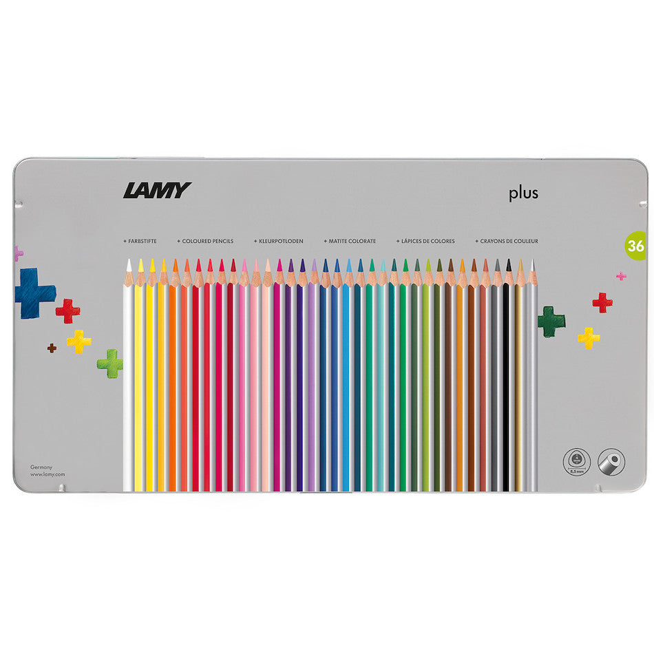 LAMY plus Coloured Pencils Tin of 36 by LAMY at Cult Pens