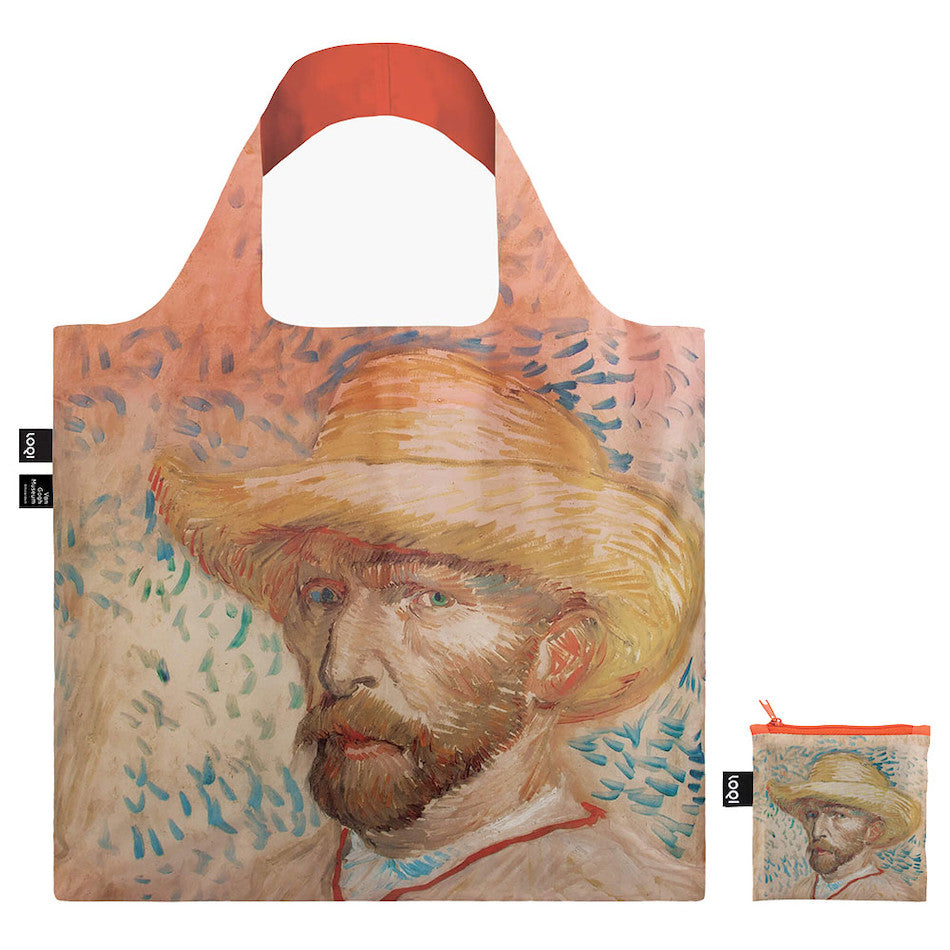 LOQI Vincent Van Gogh Self-Portrait with Straw Hat Recycled Tote Bag by LOQI at Cult Pens
