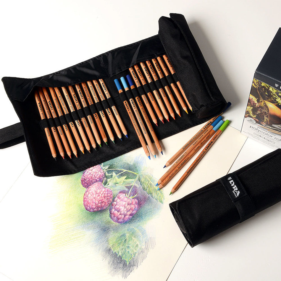 LYRA Rembrandt Polycolor Roll Set of 24 by LYRA at Cult Pens