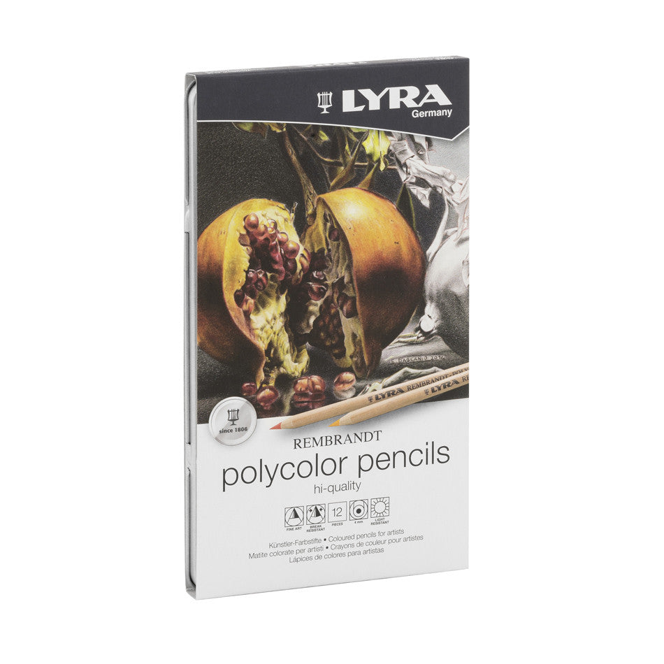 LYRA Rembrandt Polycolour Pencil Assorted Set of 12 by LYRA at Cult Pens