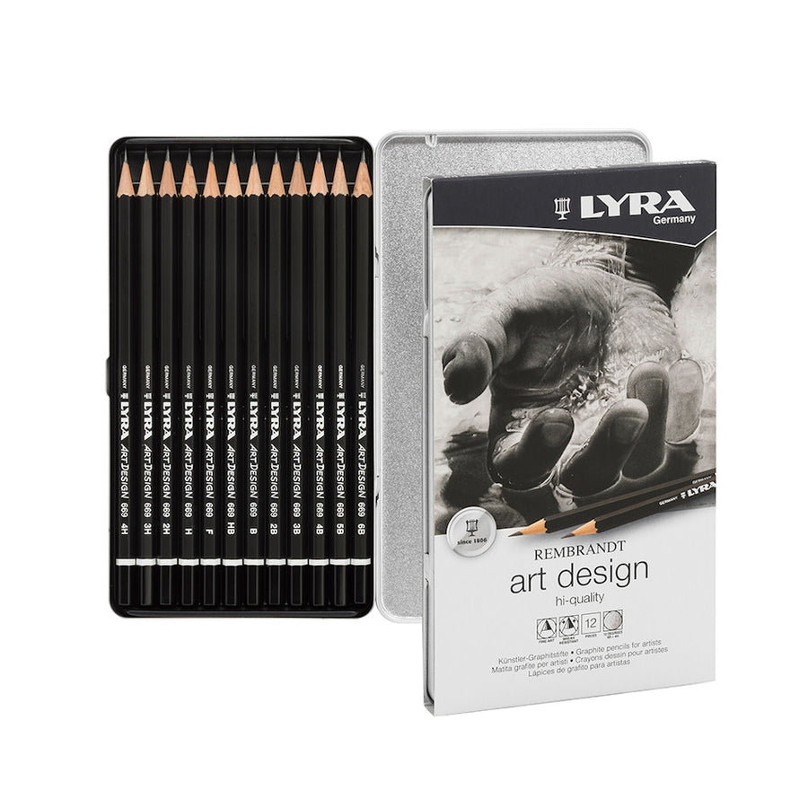 LYRA Rembrandt Art Design Pencils Metal Box of 12