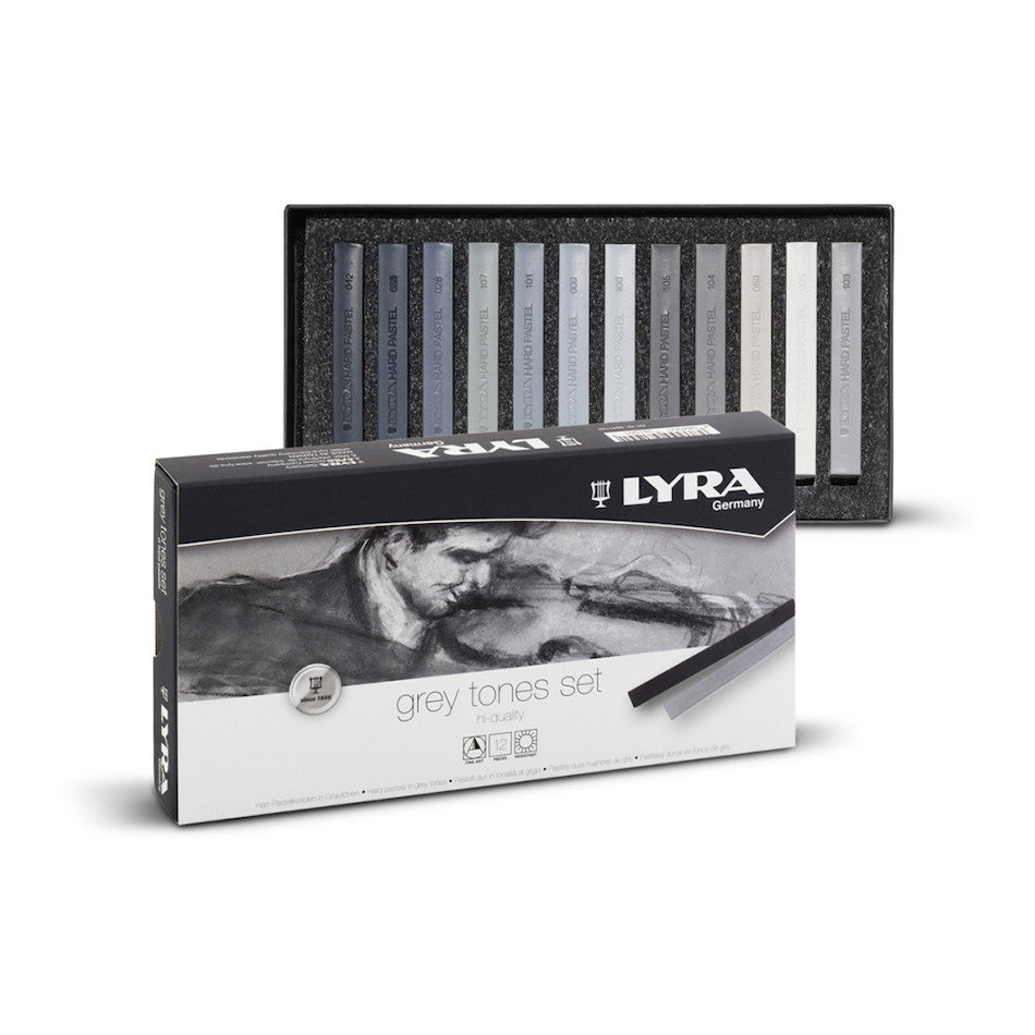 LYRA Hard Pastels Soft Grey Tones Set of 12 by LYRA at Cult Pens