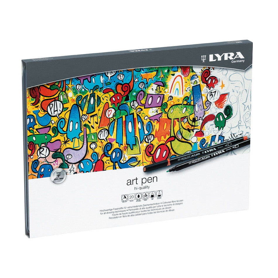 LYRA Art Felt Tip Pen Tin of 20 by LYRA at Cult Pens