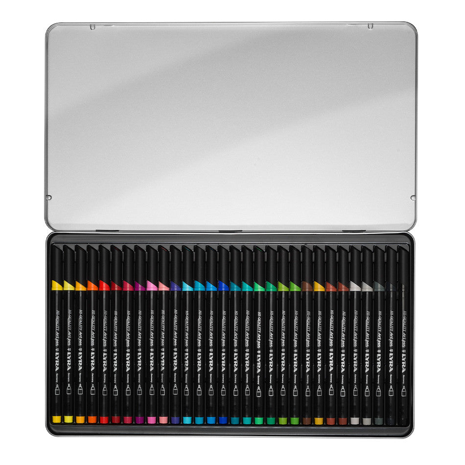 LYRA Art Felt Tip Pen Tin of 30 by LYRA at Cult Pens