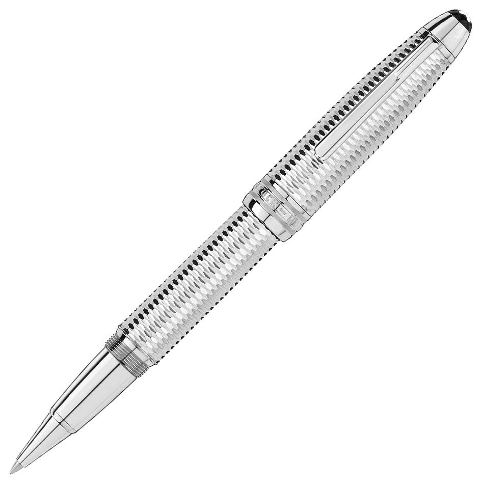 Montblanc Meisterstuck Solitaire LeGrand Rollerball Pen Geometry Platinum by Montblanc at Cult Pens