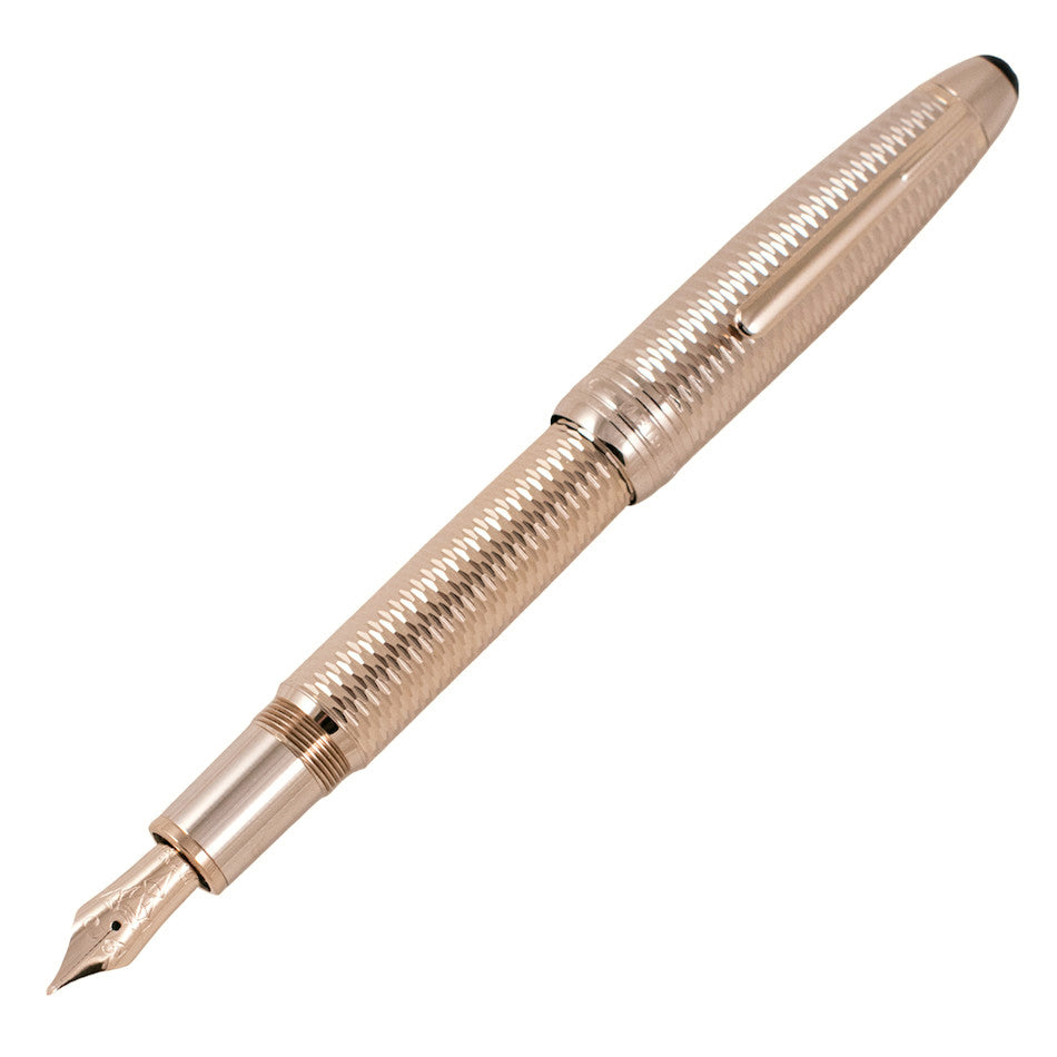 Montblanc Meisterstuck Solitaire LeGrand Fountain Pen Geometry Champagne Gold by Montblanc at Cult Pens