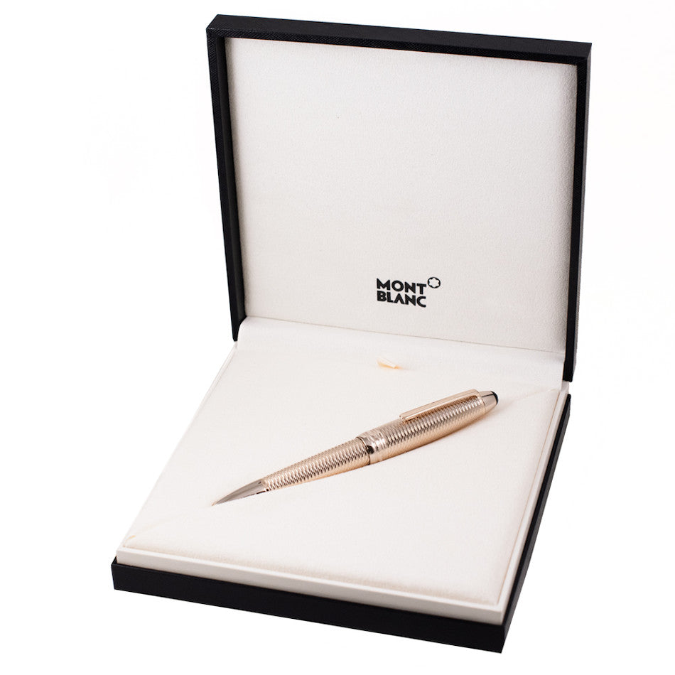 Montblanc Meisterstuck Solitaire LeGrand Fountain Pen Geometry Champagne Gold by Montblanc at Cult Pens