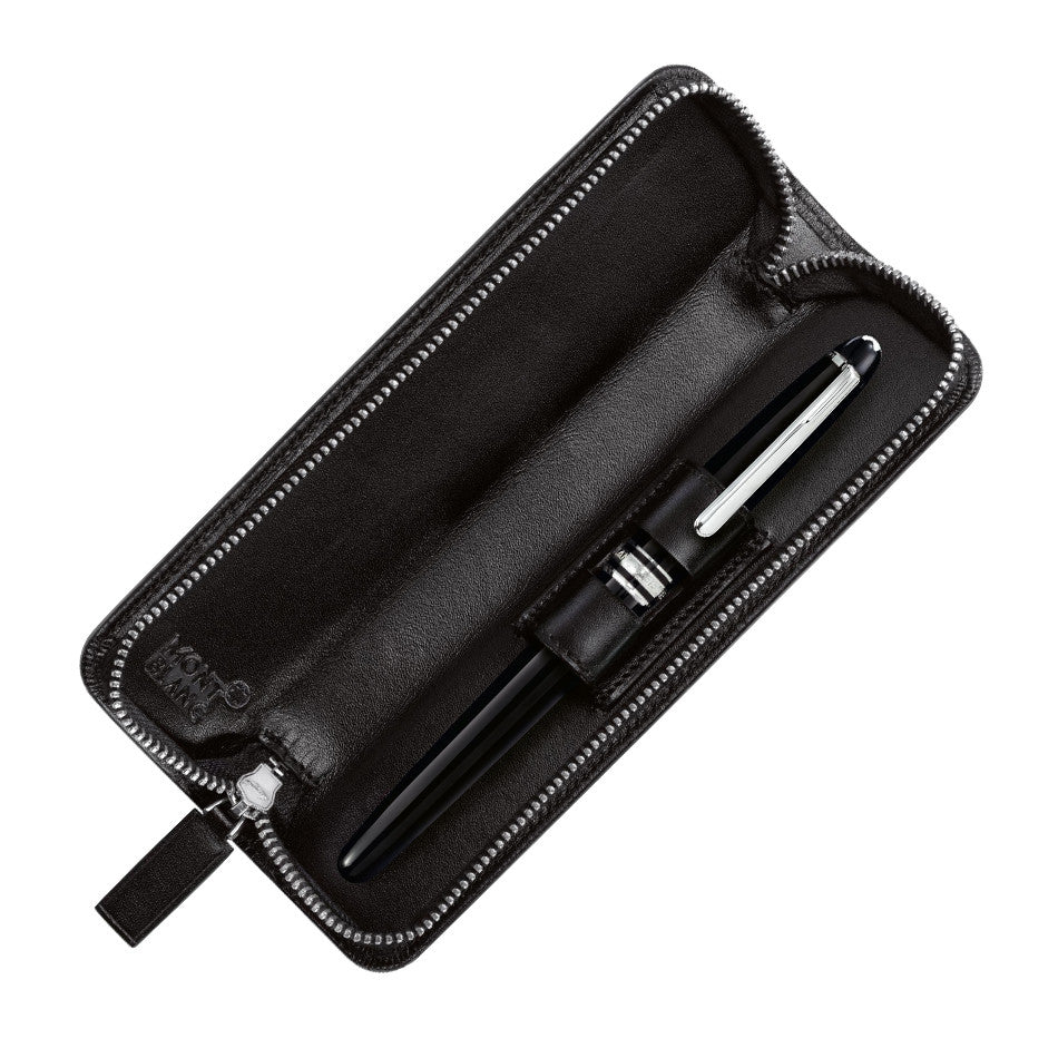 Montblanc Meisterstuck 1 Pen Pouch Zip Black by Montblanc at Cult Pens