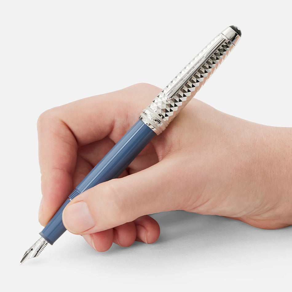 Montblanc Meisterstuck Glacier Doue Fountain Pen Blue by Montblanc at Cult Pens