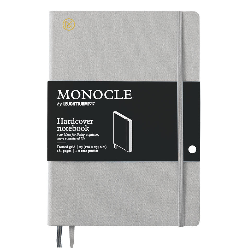 Monocle by Leuchtturm1917 Hardcover Notebook B5 Light Grey by Monocle by Leuchtturm1917 at Cult Pens