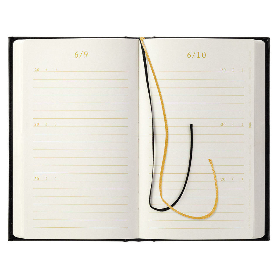 Midori 3 Year Diary Recycled Leather Black by Midori at Cult Pens