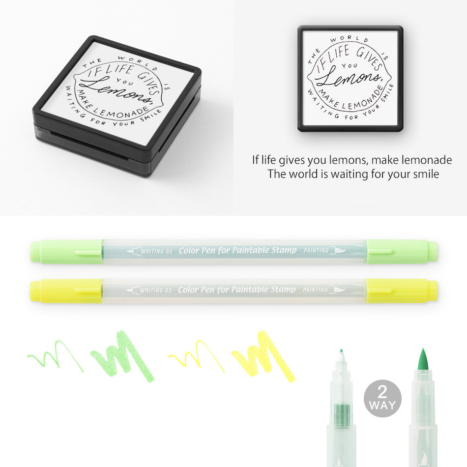 Midori Paintable Stamp Kit Limited Edition Lemon by Midori at Cult Pens