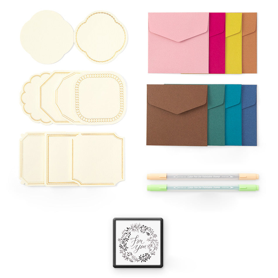 Midori Paintable Stamp Kit Limited Edition Wreath by Midori at Cult Pens
