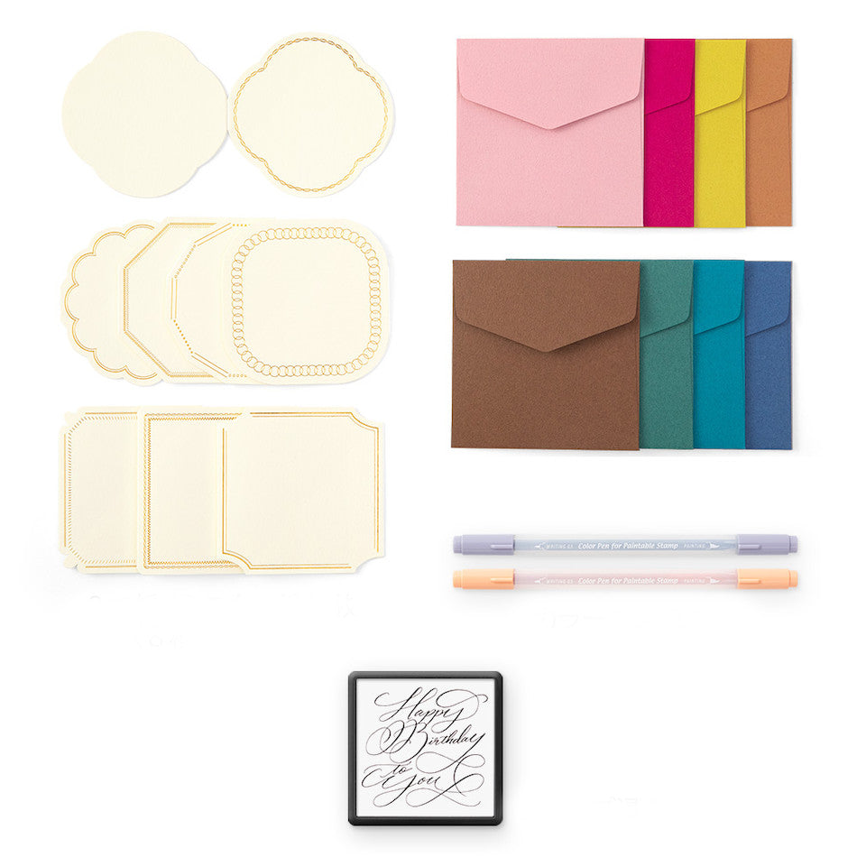Midori Paintable Stamp Kit Limited Edition Birthday by Midori at Cult Pens