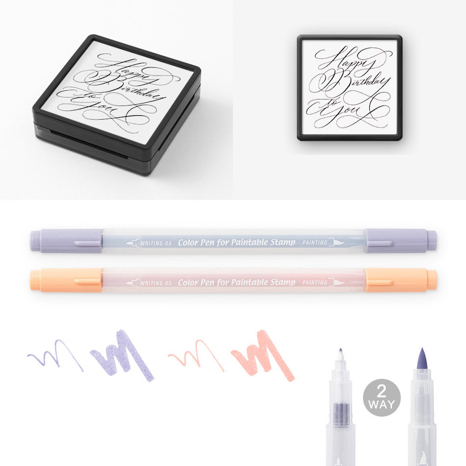 Midori Paintable Stamp Kit Limited Edition Birthday by Midori at Cult Pens
